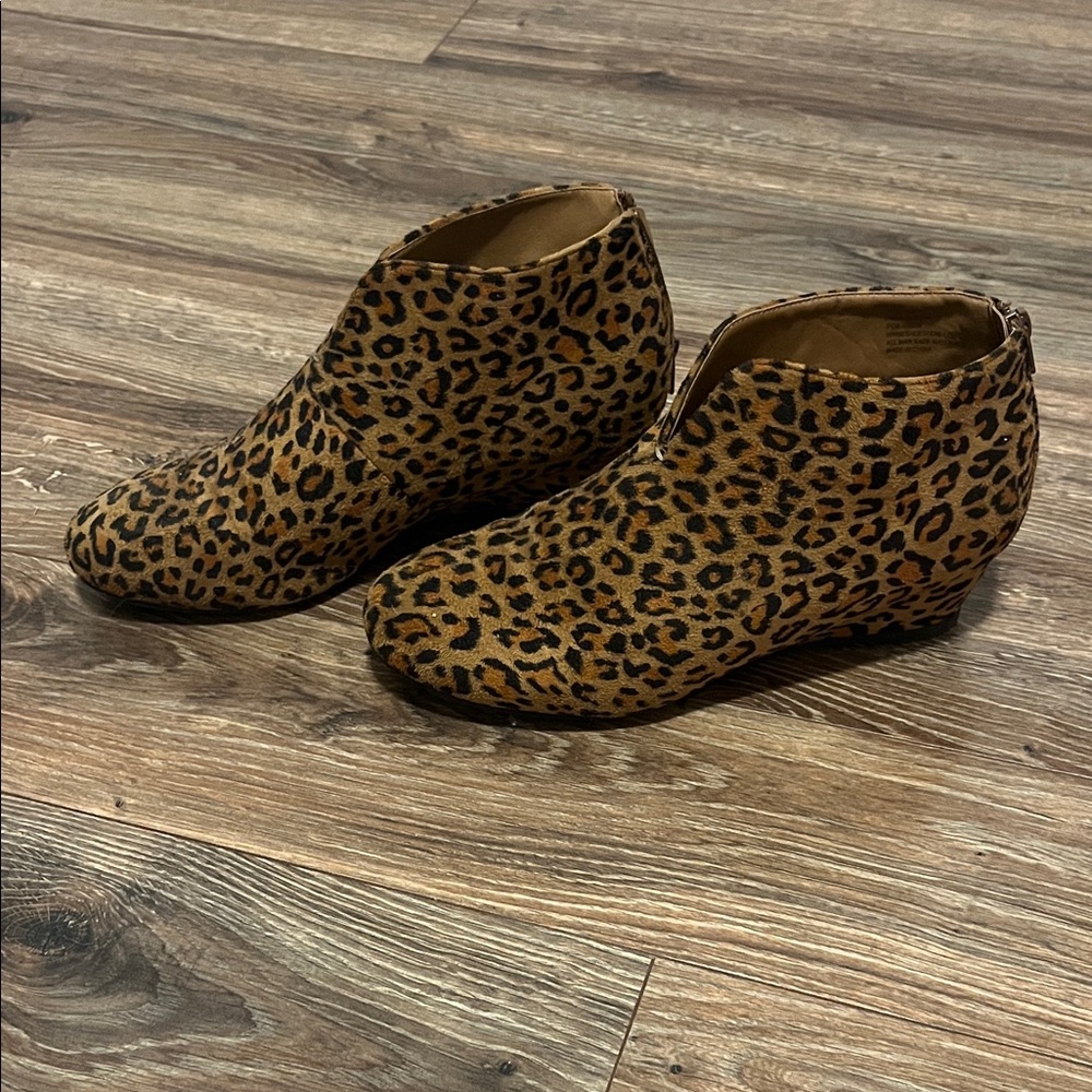 Leopard Print Ankle Boots